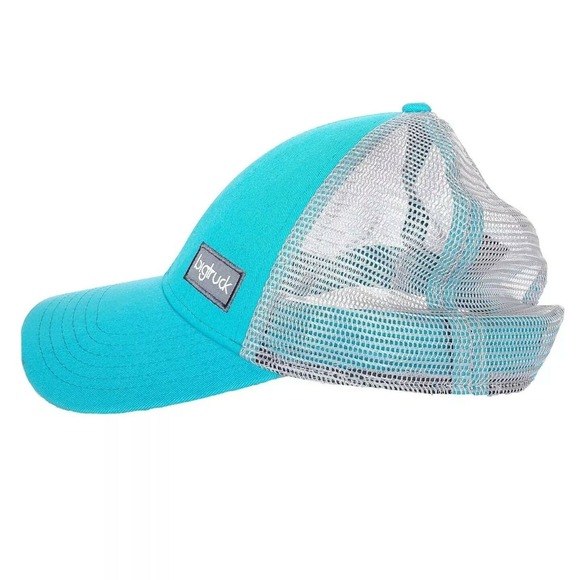 Big Truck Brand Snapback Hat Adjustable One Size Teal Mesh Cap Embroidered Patch - Picture 3 of 8